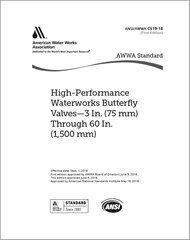AWWA C519-18 High-Performance Waterworks Butterfly Valves--3 In. (75 mm) Through 60 In. (1,500 mm) image