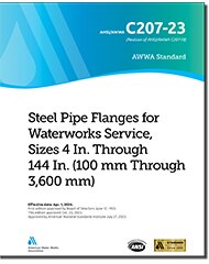 AWWA C207-23 Steel Pipe Flanges for Waterworks Service, Sizes 4 In. Through 144 In. (100 mm Through 3,600 mm) image