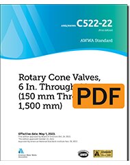 AWWA C522-22 Rotary Cone Valves, 6 In. Through 60 In. (150 mm Through 1,500 mm) (PDF) image