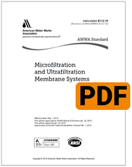 AWWA B112-19 Microfiltration and Ultrafiltration Membrane Systems (PDF) image
