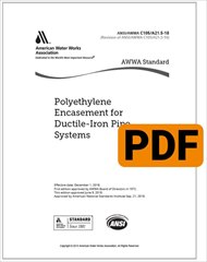 AWWA C105/A21.5-18 Polyethylene Encasement for Ductile-Iron Pipe Systems (PDF) image