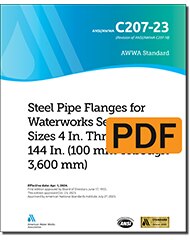 AWWA C207-23 Steel Pipe Flanges for Waterworks Service, Sizes 4 In. Through 144 In. (100 mm Through 3,600 mm) (PDF) image