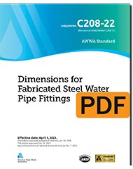 AWWA C208-22 Dimensions for Fabricated Steel Water Pipe Fittings (PDF) image
