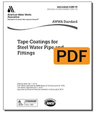 AWWA C209-19 Tape Coatings for Steel Water Pipe and Fittings (PDF) image