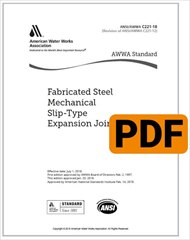 AWWA C221-18 Fabricated Steel Mechanical Slip-Type Expansion Joints (PDF) image