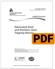 AWWA C223-19 Fabricated-Steel and Stainless-Steel Tapping Sleeves (PDF) image