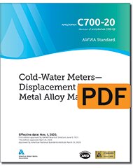AWWA C700-20 Cold-Water Meters--Displacement Type, Metal Alloy Main Case (PDF) image