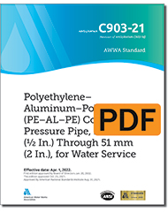 AWWA C903-21 Polyethylene--Aluminum--Polyethylene (PE-AL-PE) Composite Pressure Pipe, 12 mm (1/2 In.) Through 51 mm (2 In.), for Water Service (PDF) image