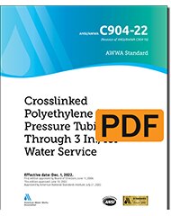 AWWA C904-22 Crosslinked Polyethylene (PEX) Pressure Tubing, 1/2 In. (13 mm) Through 3 In. (76 mm) for Water Service (PDF) image