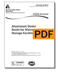AWWA D108-19 Aluminum Dome Roofs for Water Storage Facilities (PDF) image