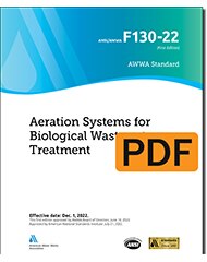 AWWA F130-22 Aeration Systems for Biological Wastewater Treatment (PDF) image