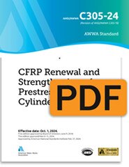 AWWA C305-24 CFPR Renewal and Strengthening of Prestressed Concrete Cylinder Pipe (PCCP) (PDF) image
