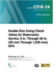 AWWA C518-24 Double-Disc, Swing-Check Valves for Waterworks Service, 2 In. Through 48 In. (50 mm Through 1,200 mm) NPS image