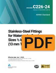 AWWA C226-24 Stainless-Steel Fittings for Waterworks Service, Sizes 1/2 In. Through 72 In. (13 mm Through 1,800 mm) (PDF) image