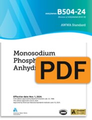 AWWA B504-24 Monosodium Phosphate, Anhydrous and Liquid (PDF) image