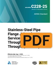 AWWA C228-25 Stainless-Steel Pipe Flange Joints for Water Service—Sizes 2 In. Through 72 In. (50 mm Through 1,800 mm) (PDF) image